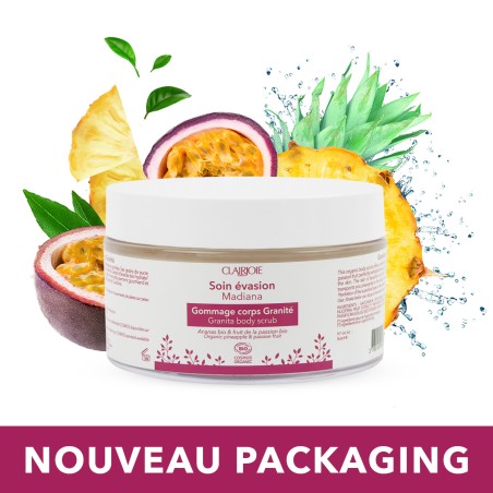 Pineapple and passion fruit Organic body scrub | Clairjoie